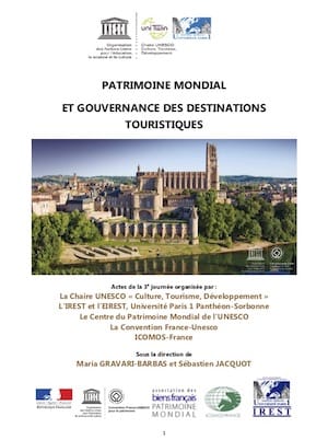 Patrimoine mondial et gouvernance des destinations touristiques - page de couverture