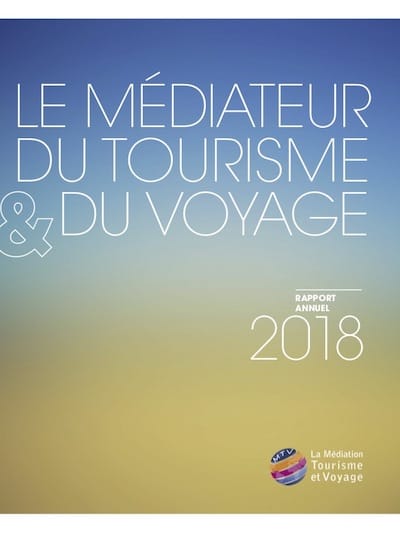 première de couverture du rapport 2018 du Médiateur du Tourisme et du Voyage