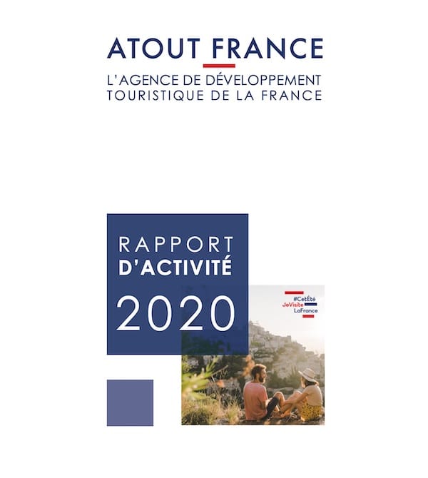 Rapport d'activité 2020 d'Atout France - page de couverture