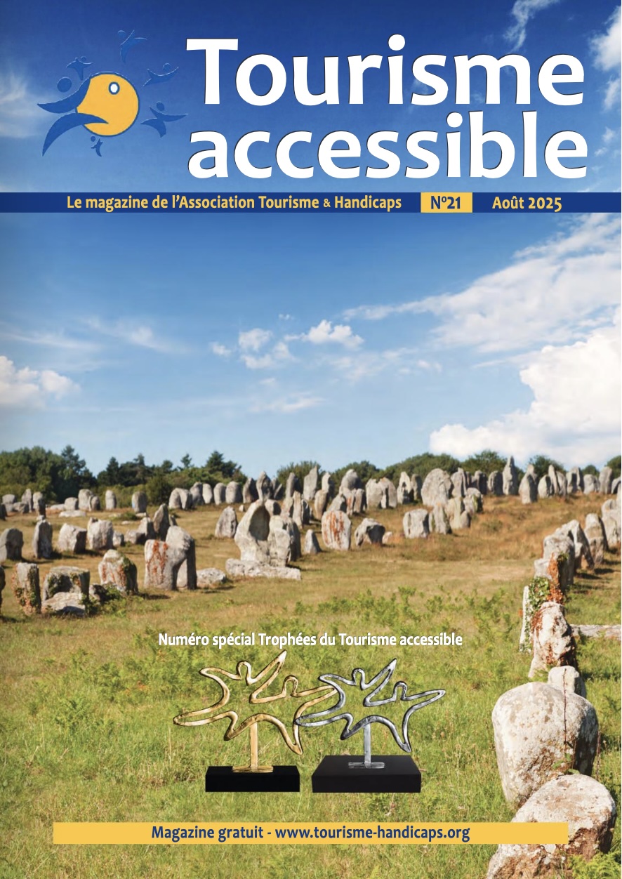 1è de couverture du magazine Tourisme Accessible n°21 d'oût 2025